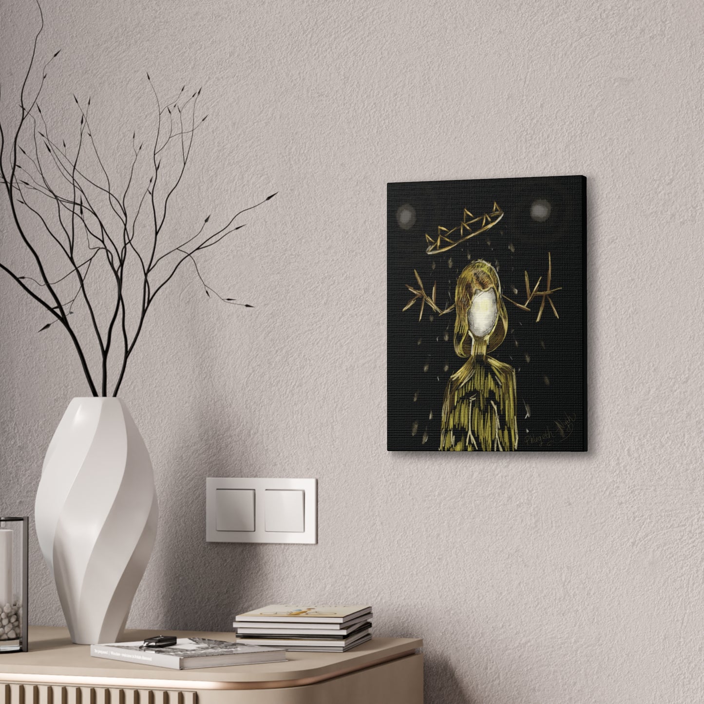 King in Yellow  Stretched Canvas Wall Art